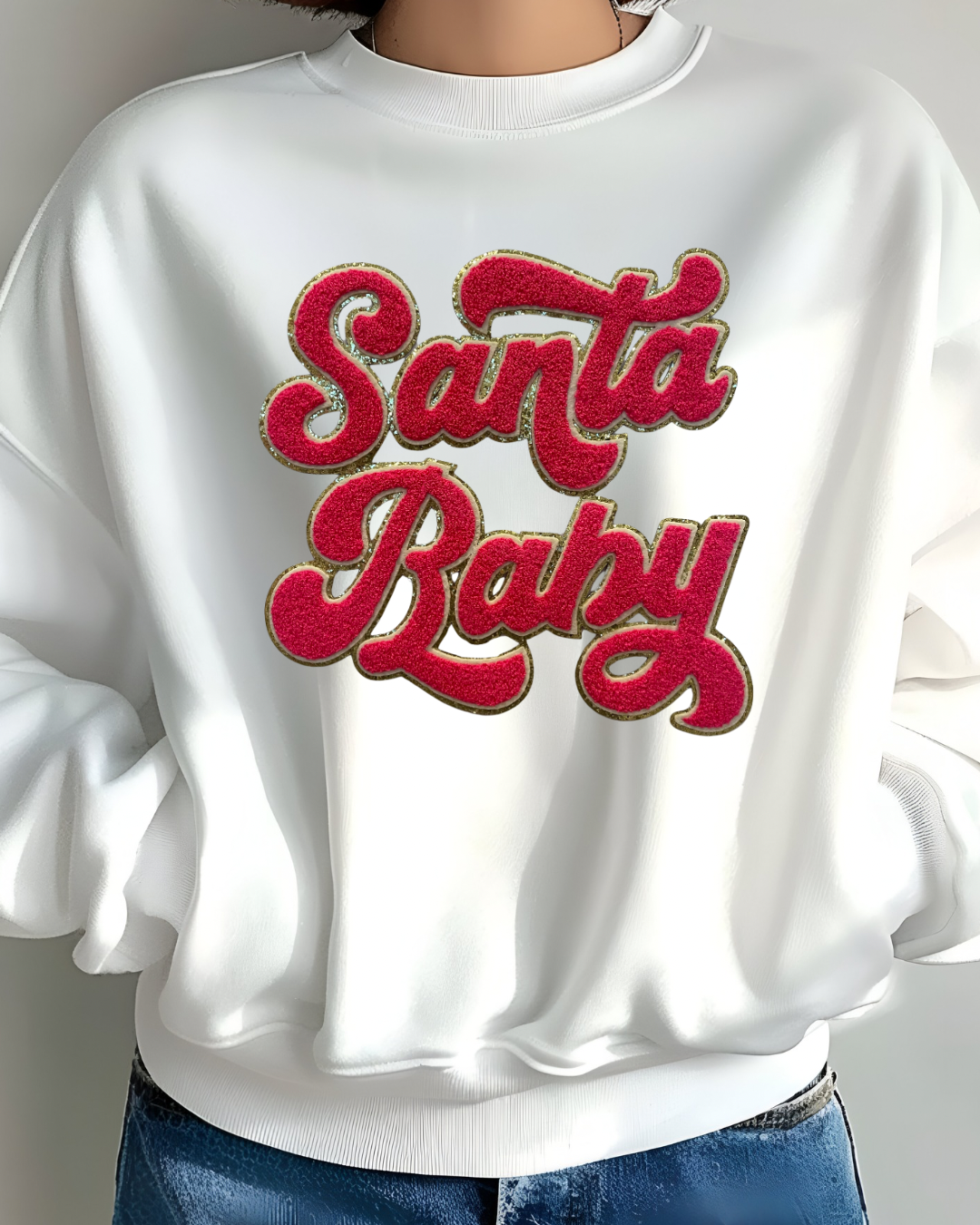 Santa Baby Chenille Sweatshirt