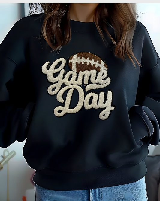 Game Day Chenille Sweatshirt (White)