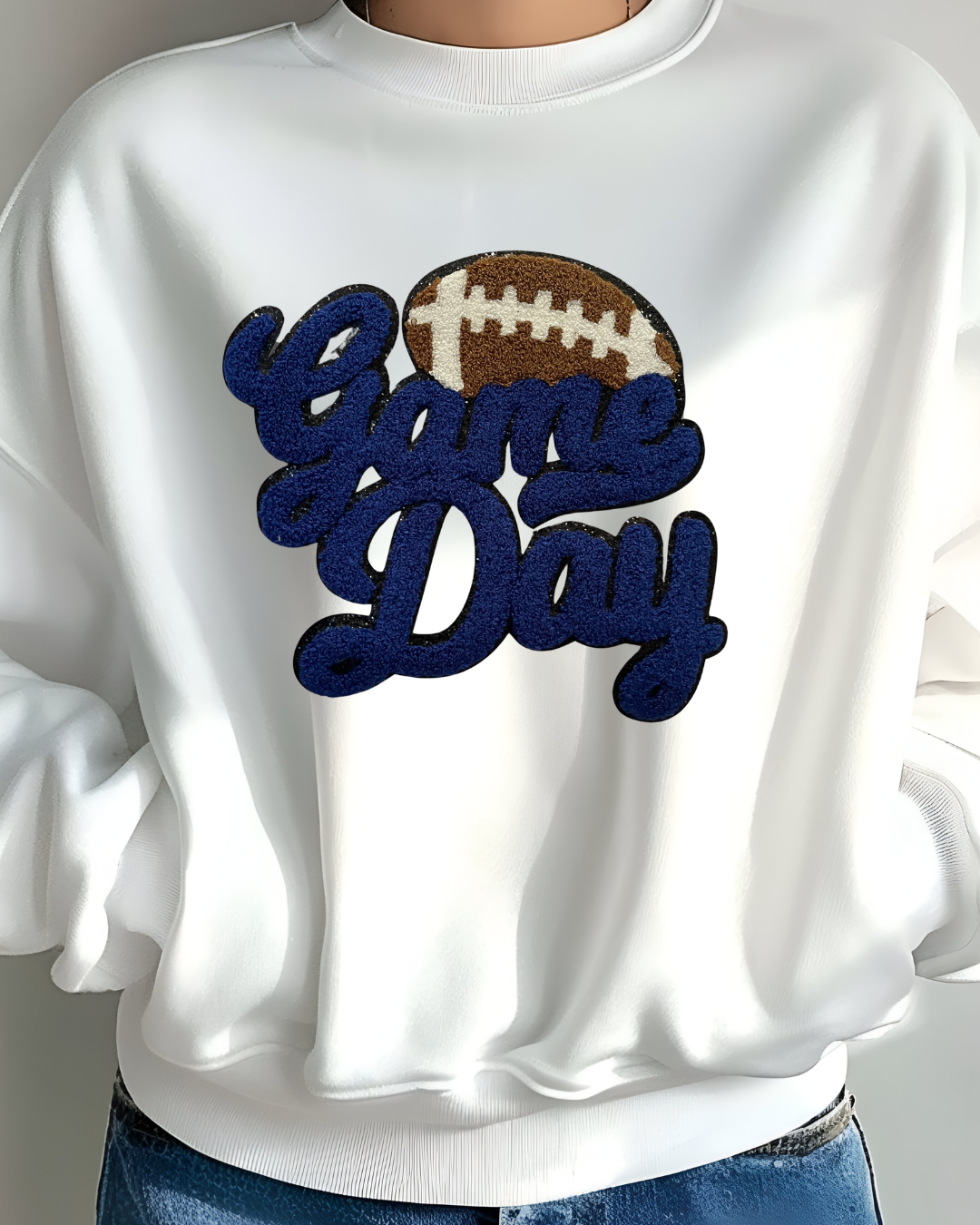 Game Day Chenille Sweatshirt (Royal Blue)