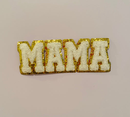 MAMA HAT PATCH (WHITE & GOLD)