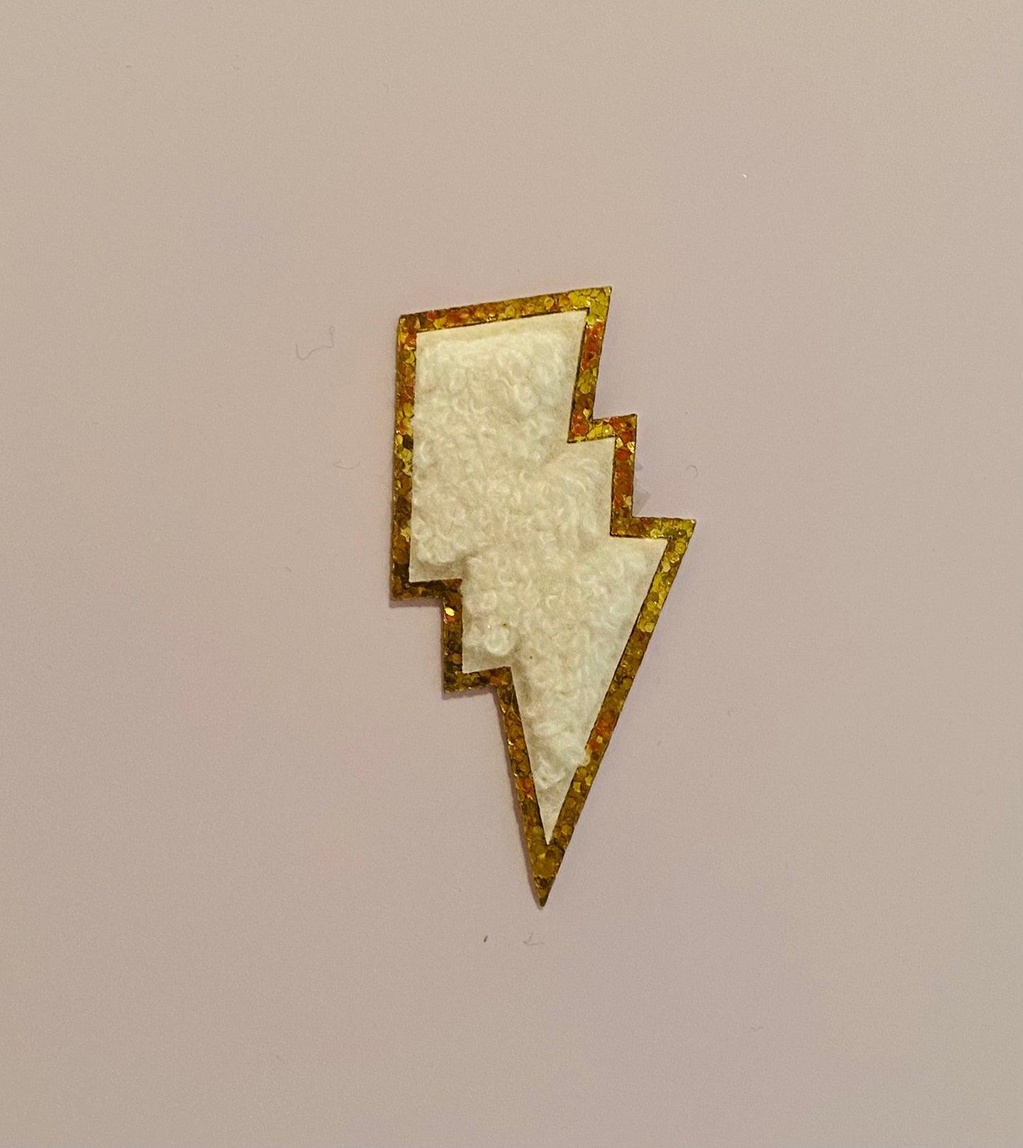 LIGHTNING BOLT HAT PATCH  (WHITE)