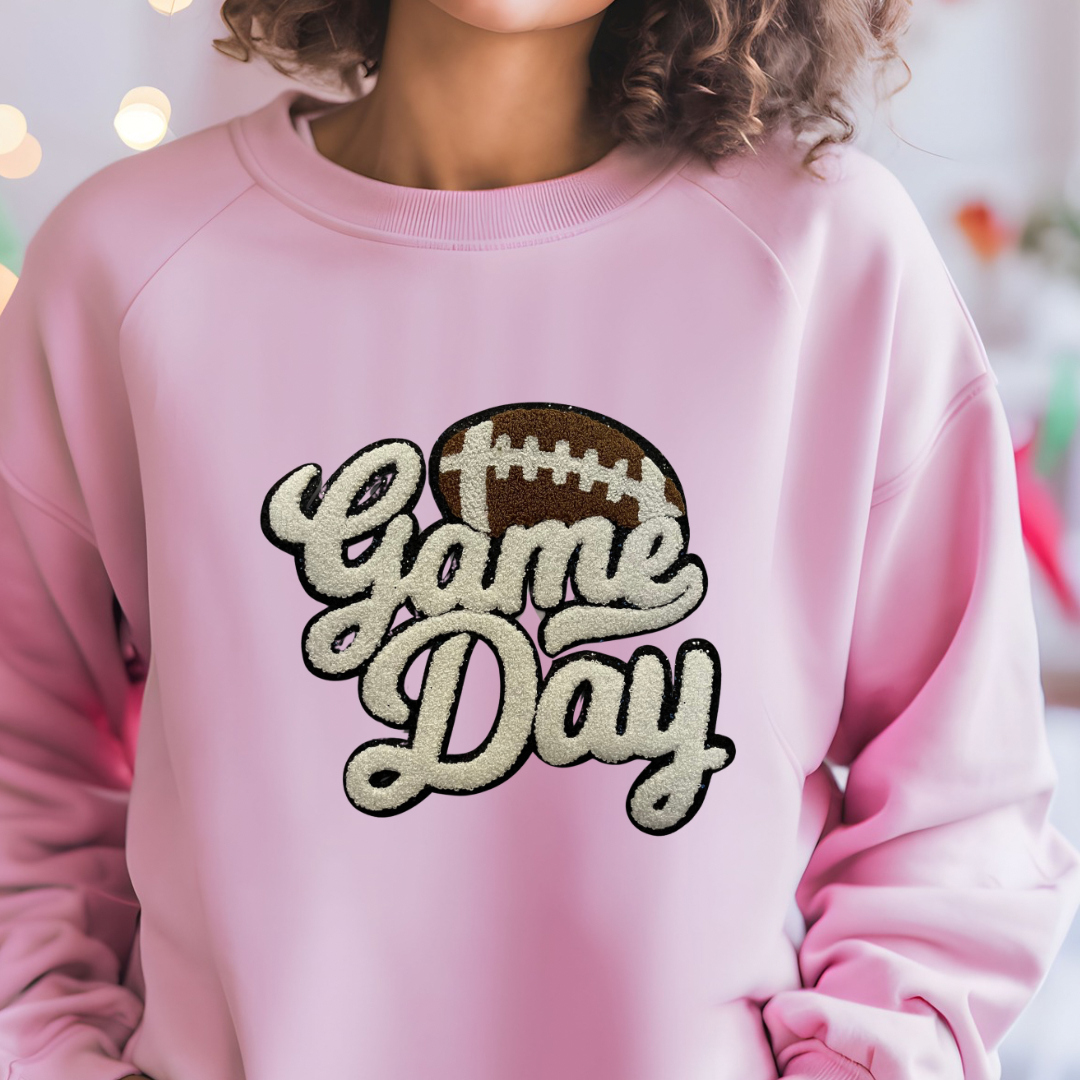 Game Day Chenille Sweatshirt (White)