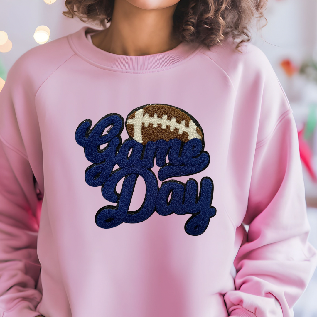 Game Day Chenille Sweatshirt (Royal Blue)