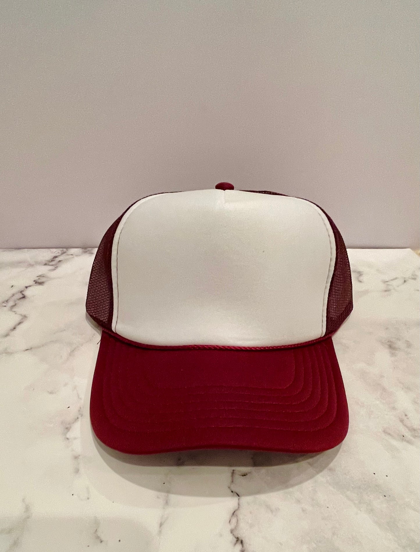 TRUCKER HAT (MAROON & WHITE)