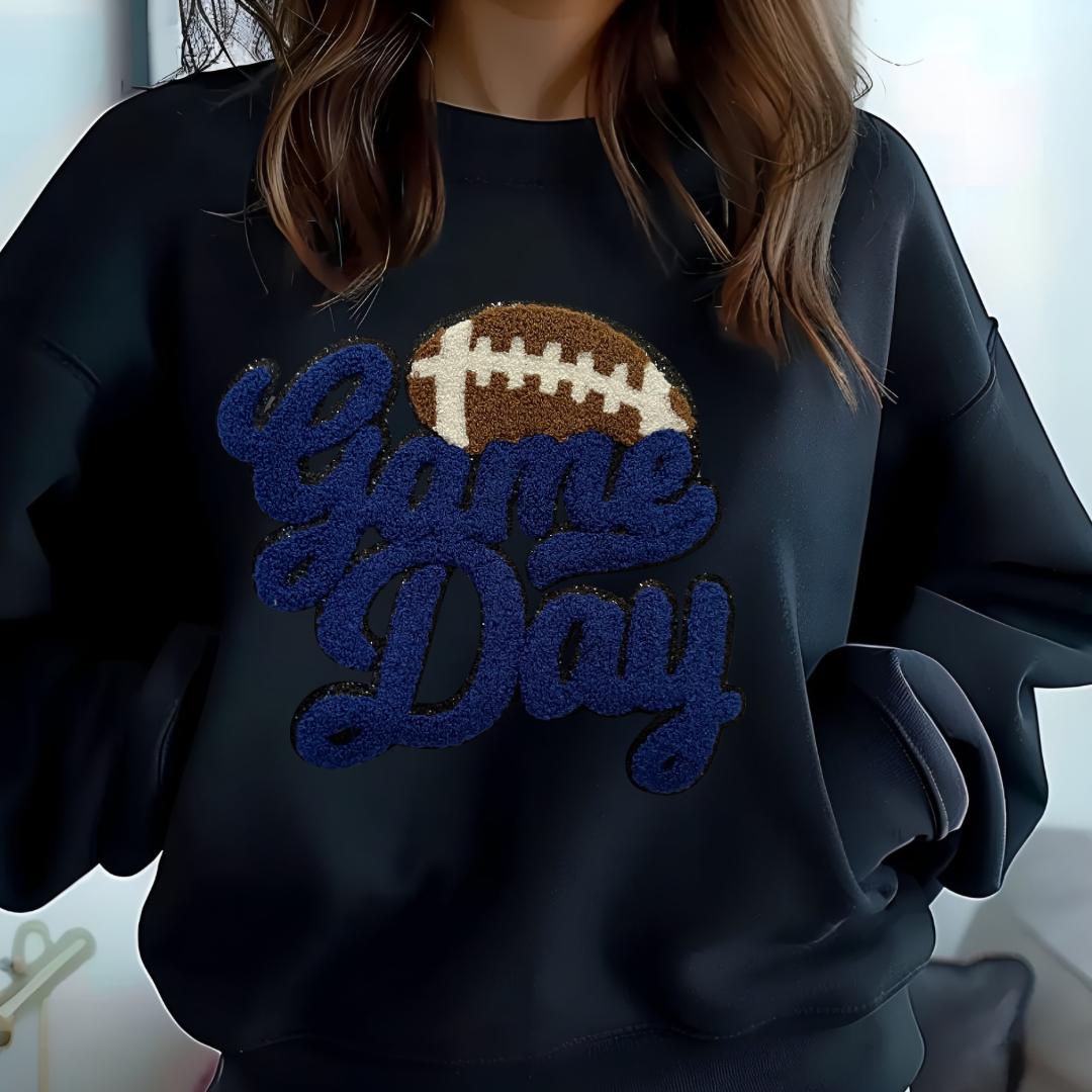 Game Day Chenille Sweatshirt (Royal Blue)