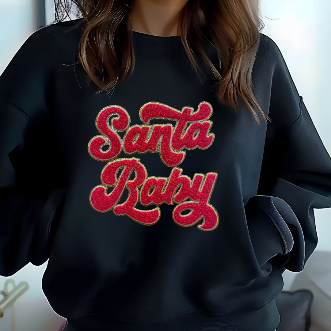 Santa Baby Chenille Sweatshirt