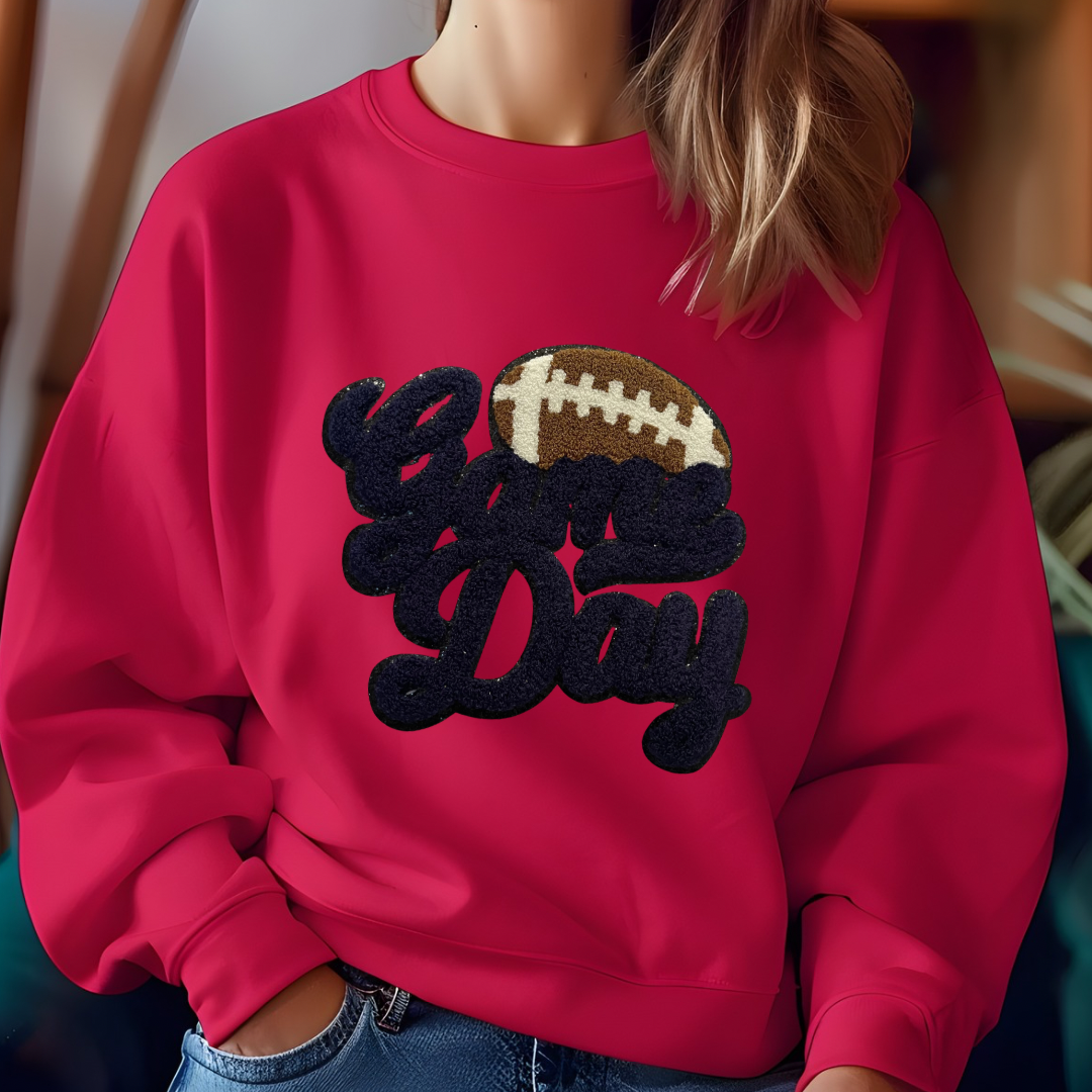 Game Day Chenille Sweatshirt (Navy Blue)