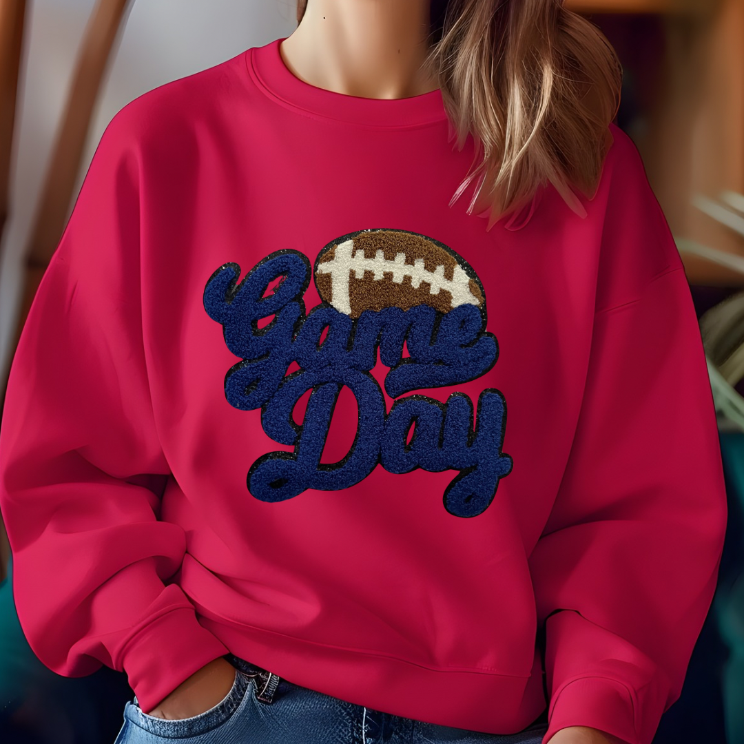 Game Day Chenille Sweatshirt (Royal Blue)