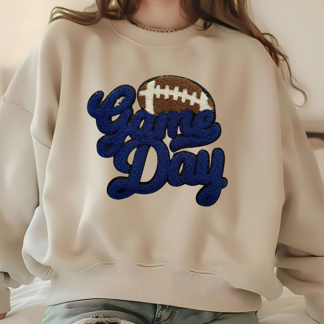 Game Day Chenille Sweatshirt (Royal Blue)